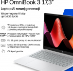 HP OmniBook 3 - Ryzen AI 7 445 | 17.3" FHD | 16GB | 512GB | W11P | Silver - Ryzen AI 7 445|LCD:17.3"FHD400nits|RAM:16GB|SSD:512GB|W11P