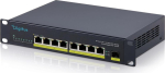 DIGITUS Switch 8-Port 10" Gigabit Unmanaged 80W PoE+ schwarz