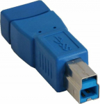 Adapter USB InLine USB-A - USB-B Niebieski (35300D)
