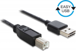 DELOCK Easy USB Kabel A -> B St/St 2.00m schwarz