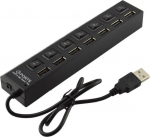 CoreParts USB to 7 Ports USB2.0 HUB, Black Black