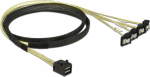 DELOCK SAS-Kabel MiniSAS HD SFF-8643 > 4xSATA 7Pin gew. 1.0m