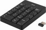 DELTACO Delatco TB-144 Wireless Numeric Keyboard, USB nano, svart
