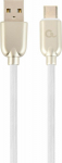 Cable USB Gembird USB-A - USB-C 1 m White (CC-USB2R-AMCM-1M-W)