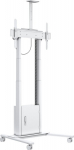 Multibrackets M Motorized Floorstand Incl cabinet & camerashelf 120kg White | Justerbar 1086mm 1736mm | VESA 100x100-800x400 | Max 120kg | Vit