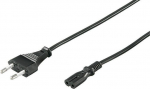MicroConnect Power Cord CEE 7/16 - C7 1m, Black, 2.5A, 250V