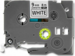 Qoltec Tape Qoltec do BROTHER TZe-221 | 9mm x 8m | White/ Black overprint