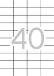 Etikett iseliimuv APLI 52.5x29.7mm, 40 tk A4 lehel, 100l/pk, Ref.01286