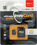 Karta Imro MicroSDXC 64 GB Class 10 UHS-I/U3 (10/64G UHS-3 ADP)