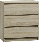 Topeshop Cupboard chest of drawers 3 Sonoma oak drawers