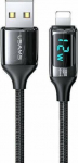Kabel USB Usams USB-A - Lightning 1.2 m Czarny (6958444975399)
