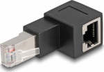 DELOCK RJ45 Stecker zu RJ45 Bu Adapter Cat.6A 90&deg; gewinkelt