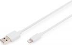 DIGITUS USB Kabel 2.0 A St. -> Lightning St., MFI 2M wei&szlig;