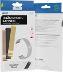 Wave steel braided bracelet 20mm, intellect- and for sports watches, black