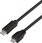 Logilink USB 2.0 Kabel, C/M zu Micro-USB/M 0.5m schwarz