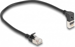 DELOCK RJ45 Netzwerkkabel Cat.6A S/FTP Slim 90&deg; 0.25m schwar