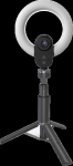 LORGAR Circulus 910, Streaming web camera, 5MP 2592X1944 max resolution, up to 60fps, 1/2.8", Sony STARVIS CMOS image sensor, full glass lens, 5.5" built-in ring light (1700-14 000K), foldable tripod, auto focus, dual microphones with AI noise reduct ...