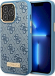 Guess GUHMP14LU4GPRB Hardcase 4G Logo Plate MagSafe for iPhone 14 Pro 6.1" / blue