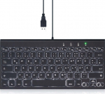 Keyboard Perixx Perixx PERIBOARD-429 DE, wired, USB mini keyboard with backlight, black