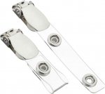 Peach Plastic clips, clear, 100St