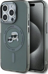 Karl Lagerfeld KLHMP15LHLSKCK Hardcase IML Metal Karl&Choupette Head for iPhone 15 Pro 6.1" / black