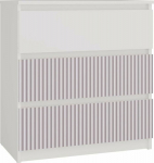 Topeshop Chest of drawers, Malwa, 70x40x75 cm, white, pink