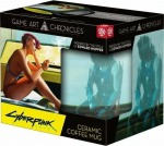 CEN Heat Reveal Mug Good Loot Cyberpunk 2077 Game Art Chronicles - V & Edward Hopper 450 ml Black, Yellow