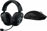 Headphones Logitech G Pro X Lightspeed Czarne (981-000907) + G PRO X SuperLight 2 (910-006630)