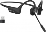 SHOKZ OpenComm2 UC 2025 Upgrade Wireless Bluetooth Bone Conduction Videoconferencing Headset with USB-C Charging Port and USB-C adapter | 16 Hr Talk Time, 29m Wireless Range, 1 Hr Charge Time | Includes Noise Cancelling Boom Mic and Dongle, Black