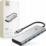 HUB USB Tech Protect HB04 1x SD 2x USB-C 1x HDMI + 3x USB-A 2.0 3.0 3.2 Gen2 (5906302360536)