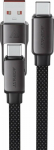 Kabel Acefast C13-05 USB-C - USB-A / USB-C 480Mb/s 3A 0.2m - czarny