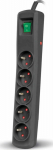 Power Strip Montis MT030 Surge 5 sockets 3 m czarna (MT030-3)