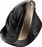 Genius Computer Technology Mouse Genius Genius Mouse Ergo 8250S, 1600DPI, 2.4 [GHz], Optical, 6kl., Wireless, black and gold, 1 szt AA, wertykalna