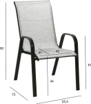 Chair DUBLIN silver grey