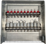 Hismart Heating Manifold 10 Loops with Thermal Actuators NC AC230V and Flow Meters