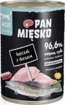 PAN MIĘSKO Chicken with cod - wet cat food - 400g
