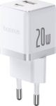 Baseus Palm Fast Charger USB-A + USB-C 20W / White