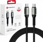Kabel USB ForCell USB-C - USB-C 0.5 m Czarny