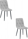 Leobert Krzesło LIBRA - light gray fabric / black legs x 2