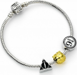 The Carat Shop Ltd Carat Shop Harry Potter - Silver colour Bracelet with Three Bead Charms Silver (HP000372 )