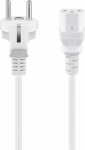 Wentronic Goobay type F, CEE 7/7 - C13 - power cord, 2 m, white