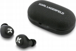 Headphones TWS Karl Lagerfeld Saffiano Logo ENC czarny