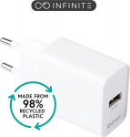 eSTUFF INFINITE (GRS) USB-A Charger, EU 18W Qualcom Quick Charge