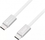 Kabel USB ForCell Kabel USB C do USB C Forcell F-Energy QC4.0 PD 5A 240W Cafule Flat 1.2 m CCFN23 white