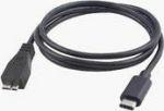 MicroConnect USB-C to USB 3.2 Gen 1 Micro, B 1M Black, for synching and