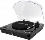 Aiwa LPS-25BK vinyl player with built-in speakers, black