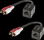 Lindy Phono Stereo Analogue Audio CAT5/6 Extender, 500m