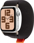 OBAL:ME Textile Strap for Apple Watch 42-49mm M-L / black/orange