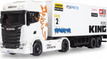 Amewi Mini-Scania 730 S mit box trailer 1:64 RTR wei&szlig;