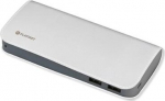 Platinet PMPB11LW Power Bank Luxury Leather 11000 mAh Universal Charger for devices 2x USB 2.1A White